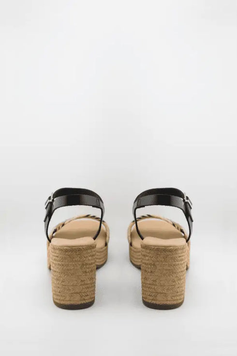 Oh My Sandals Braided Wedge Sandals with Ankle Strap